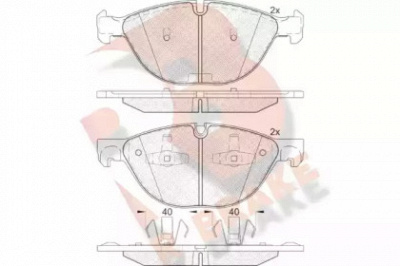 R BRAKE rb1905 -  Комплект тормозных колодок, дисковый тормоз